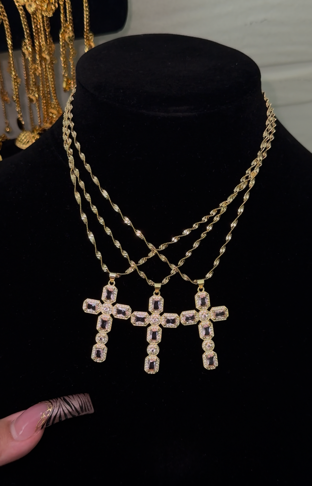 Pink Diamond heavy cross