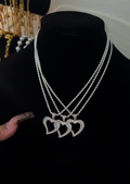 Icy love heart chain