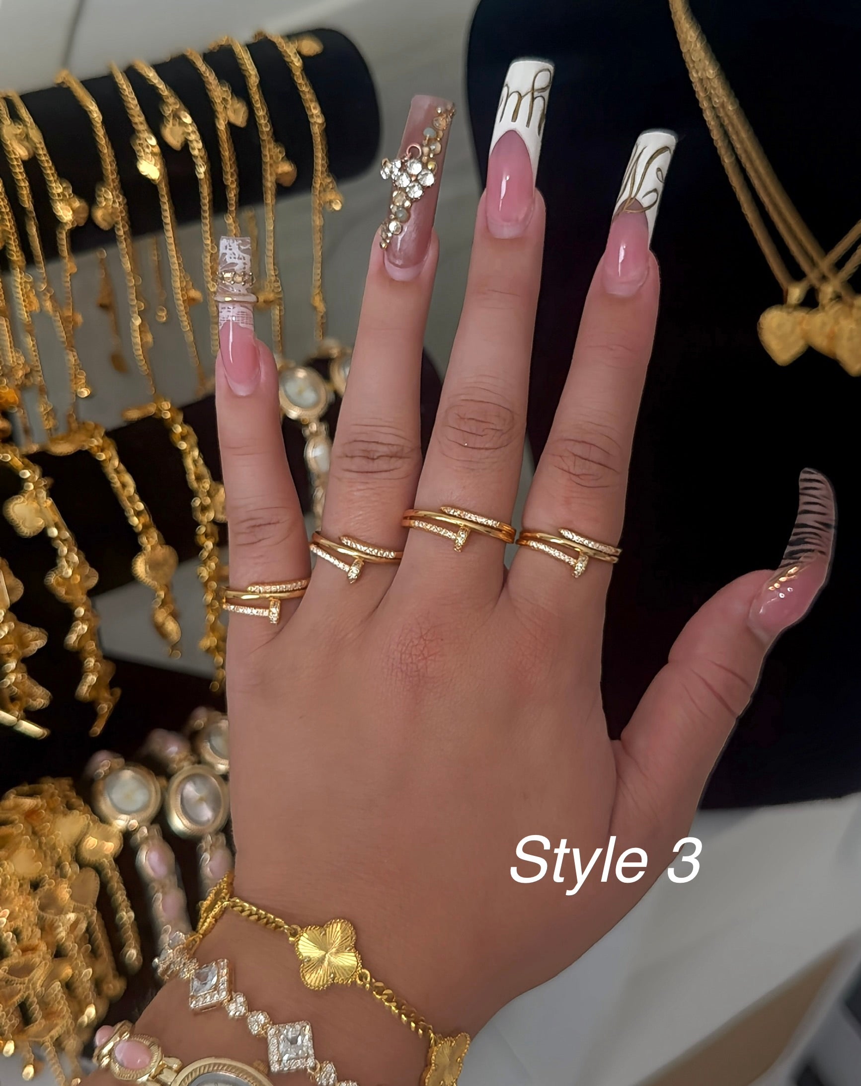 Adjustable diamond girl rings