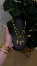 24K Chrome Cross Necklace