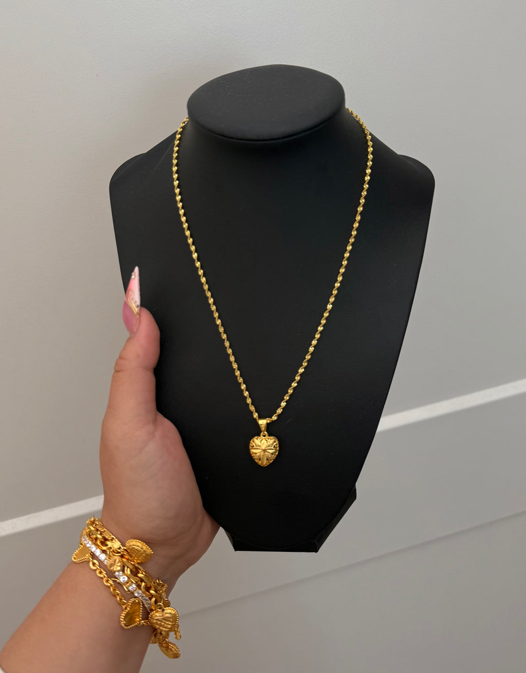 24K Heart Necklace