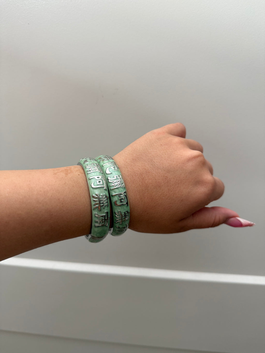 Scripture Jade Bangles