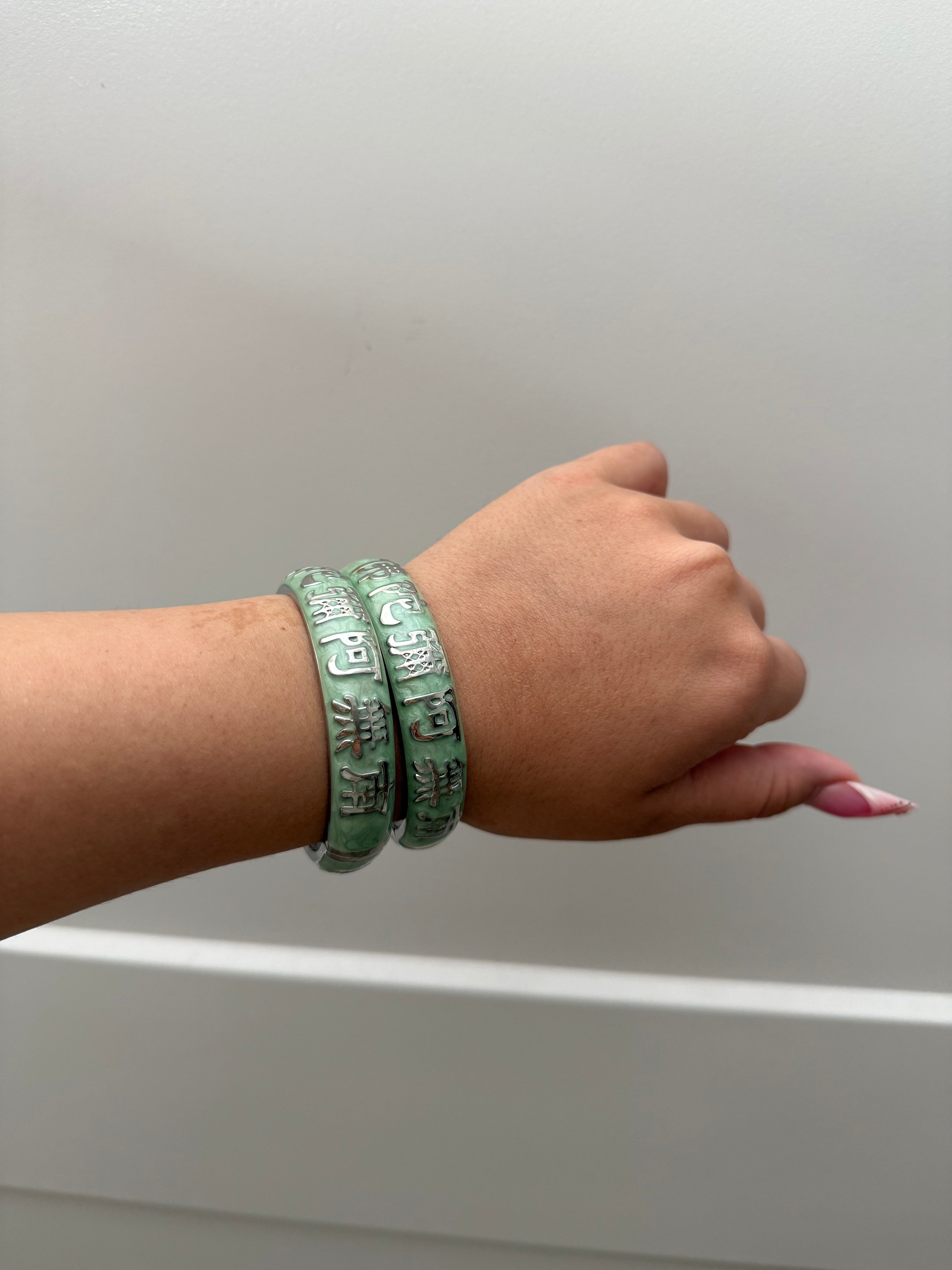 Scripture Jade Bangles