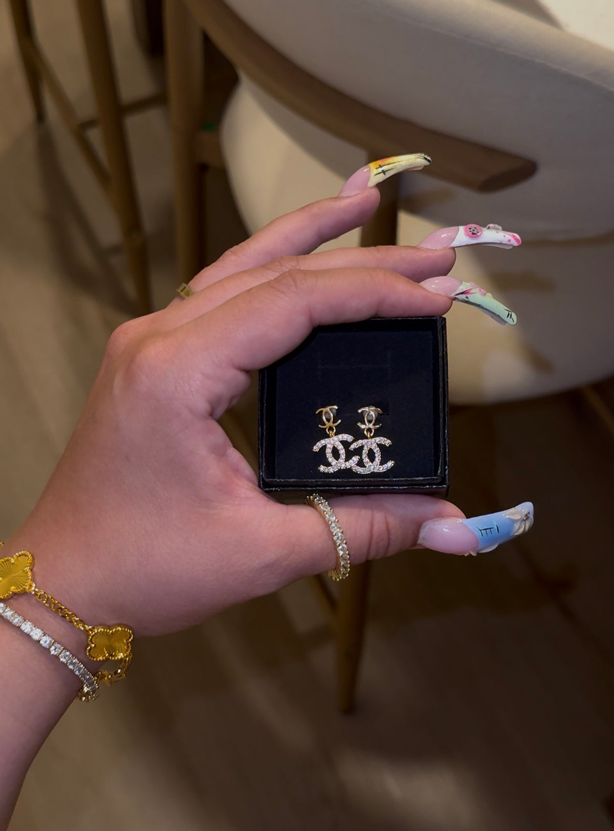 Double C Swing Earrings v