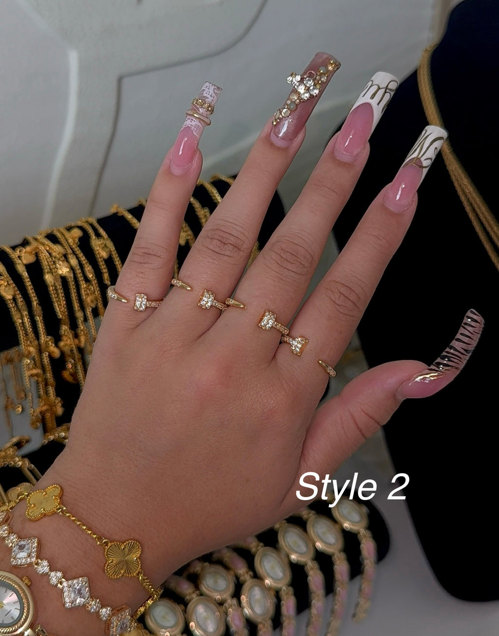 Adjustable diamond girl rings