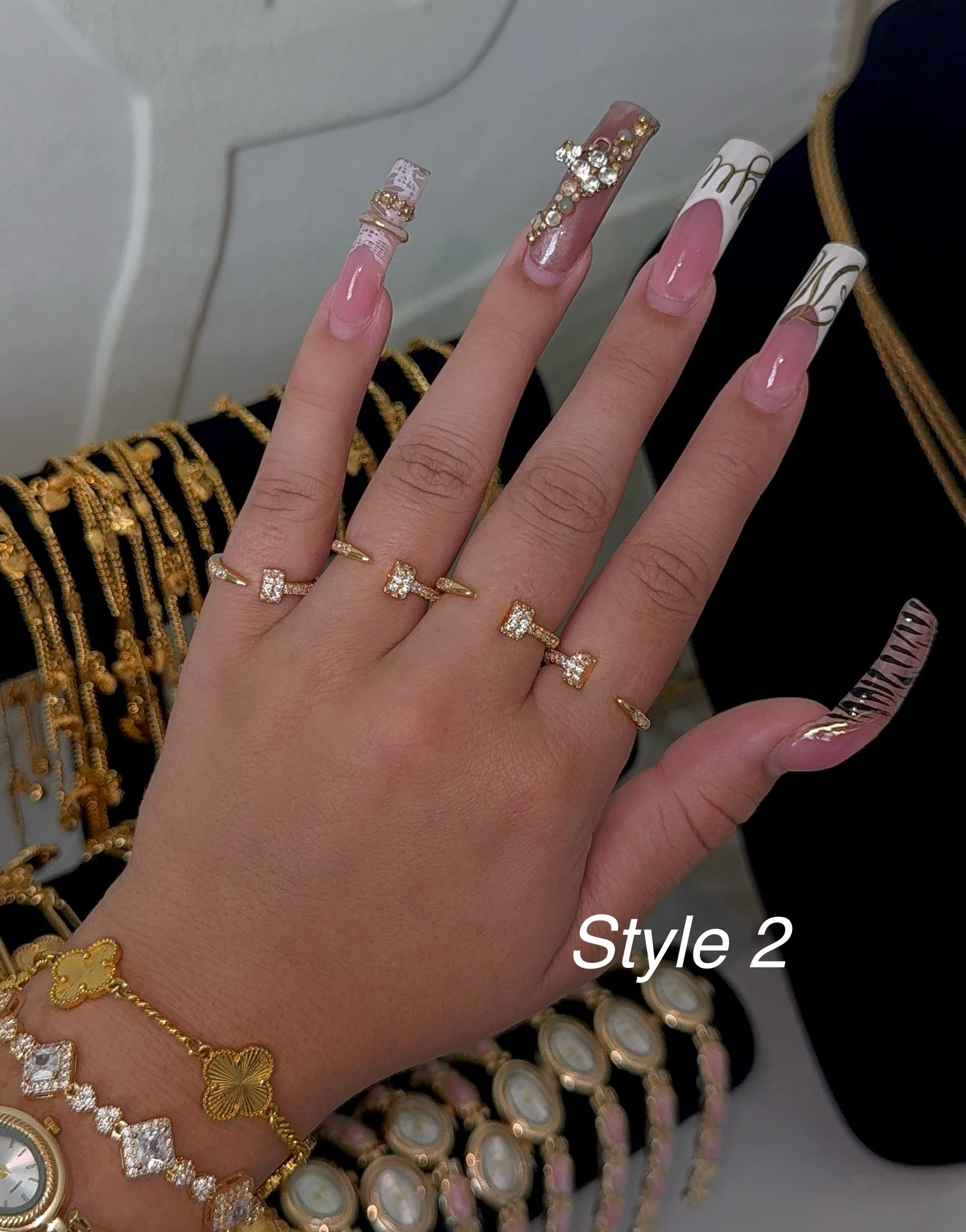 Adjustable diamond girl rings