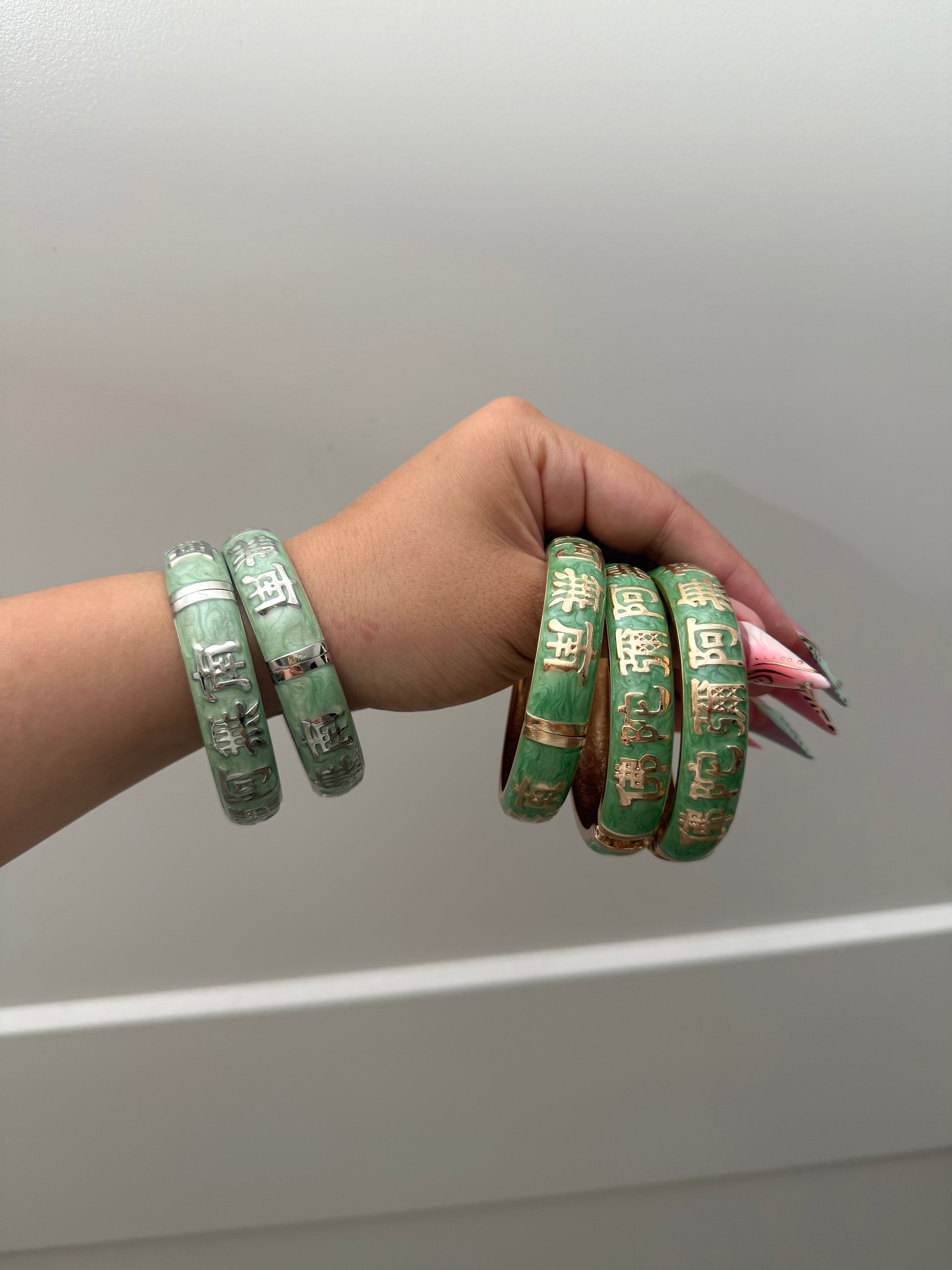 Scripture Jade Bangles