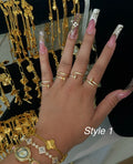 Adjustable diamond girl rings