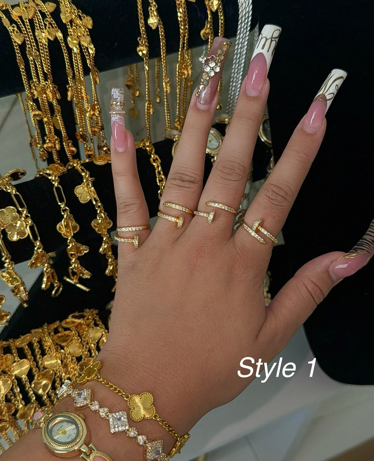 Adjustable diamond girl rings